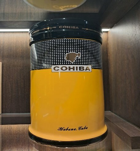 Jarra de Porcelana Cohiba Negra Amarilla